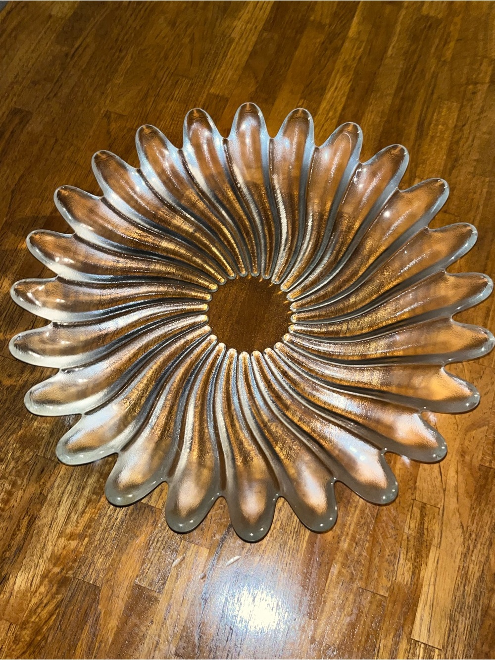 Studio Nova Solaris Glass Platter/Bowl, 12.75" Diam., 4 lbs. Germany, Vintage
